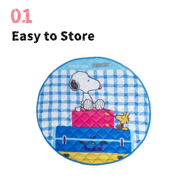 Kashima x Snoopy Blue Checkered Ice Pad KashimaPet