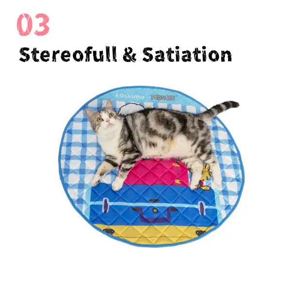 Kashima x Snoopy Blue Checkered Ice Pad KashimaPet