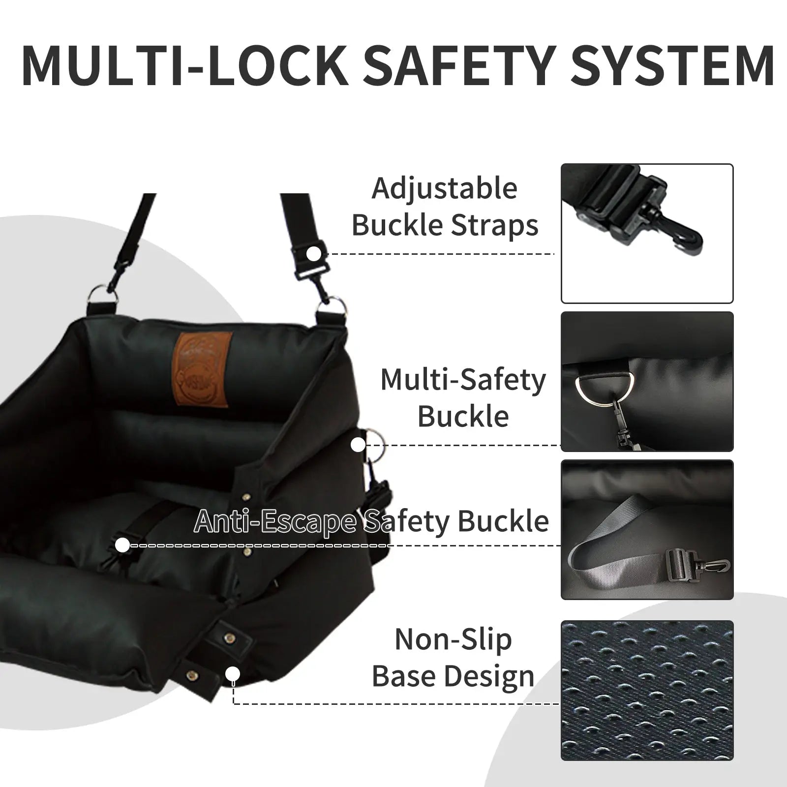 Kashima Ono PU Leather Pet Car Seat kashimashop