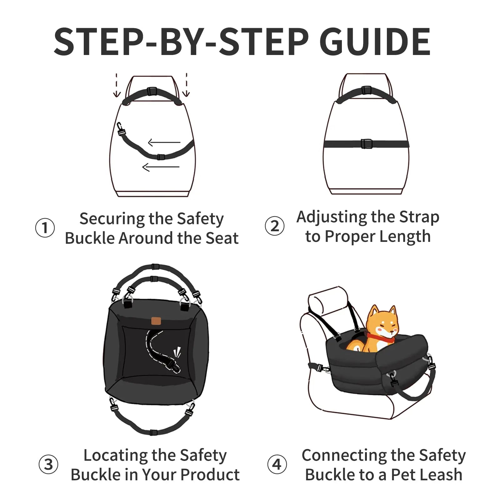 Kashima Ono PU Leather Pet Car Seat kashimashop