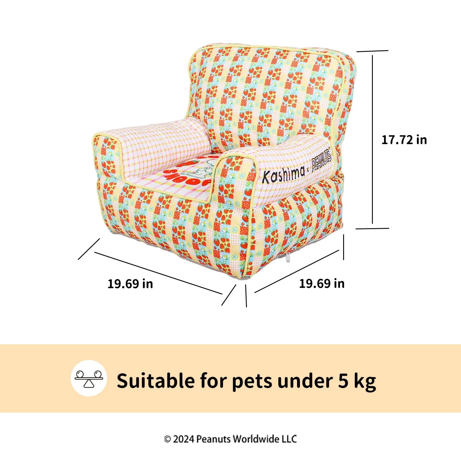 Kashima x Snoopy Strawberry Sofa KashimaPet