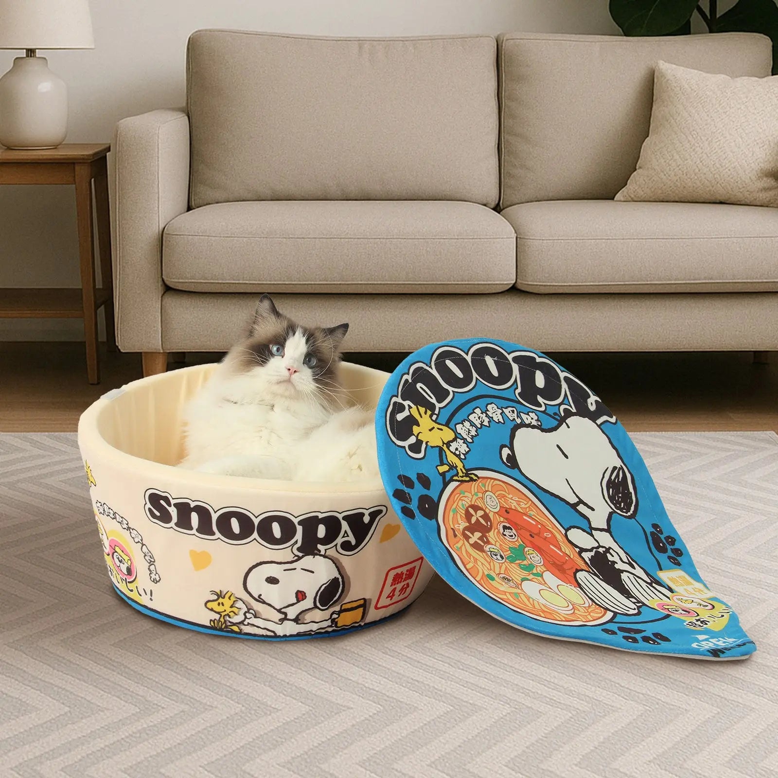 Kashima X Snoopy Red Tonkotsu Bubble Noodle Pet Bed KashimaPet