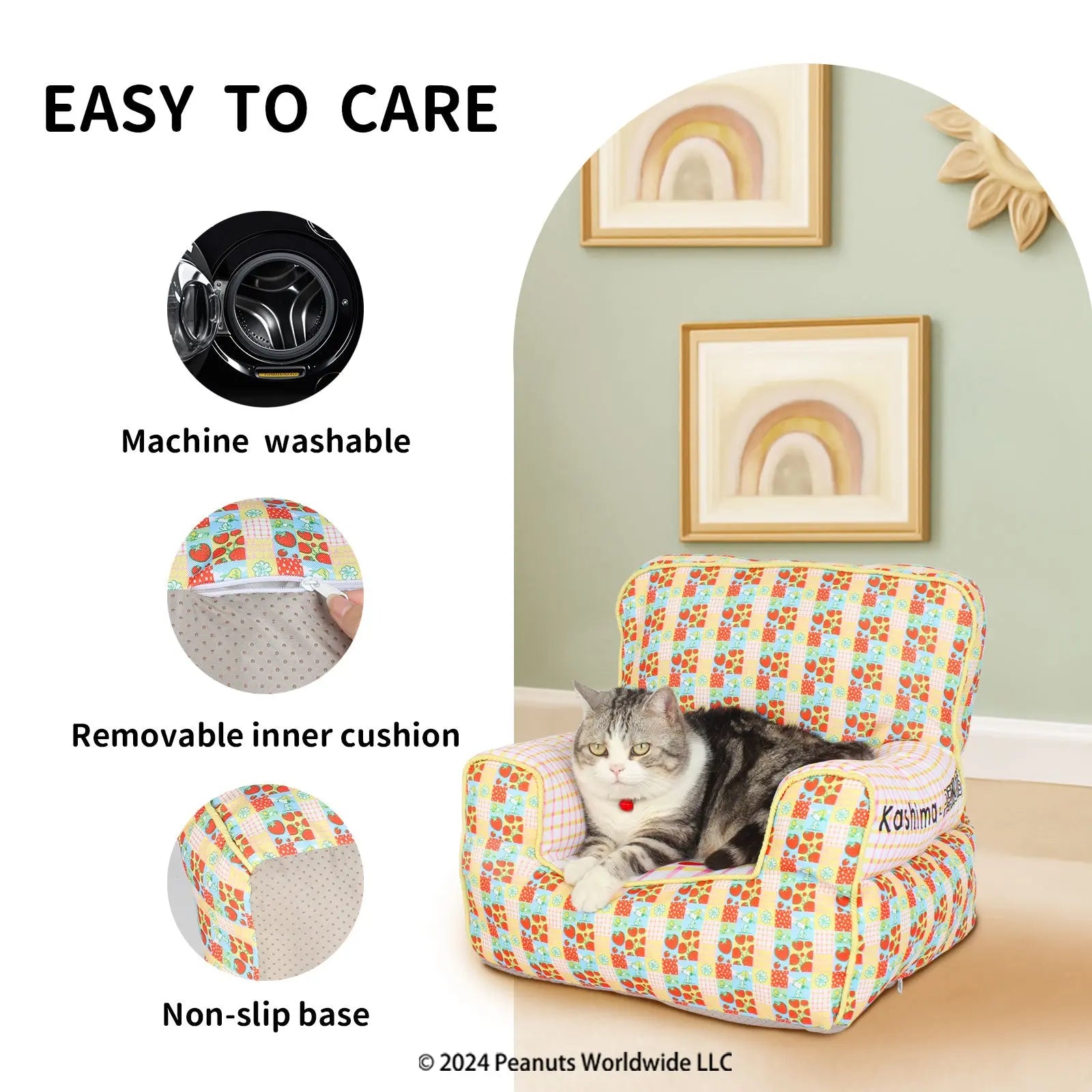 Kashima x Snoopy Strawberry Sofa KashimaPet