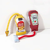 Kashima Ketchup and Yellow Mustard Sauce Shaped Pet Toys kashimashop