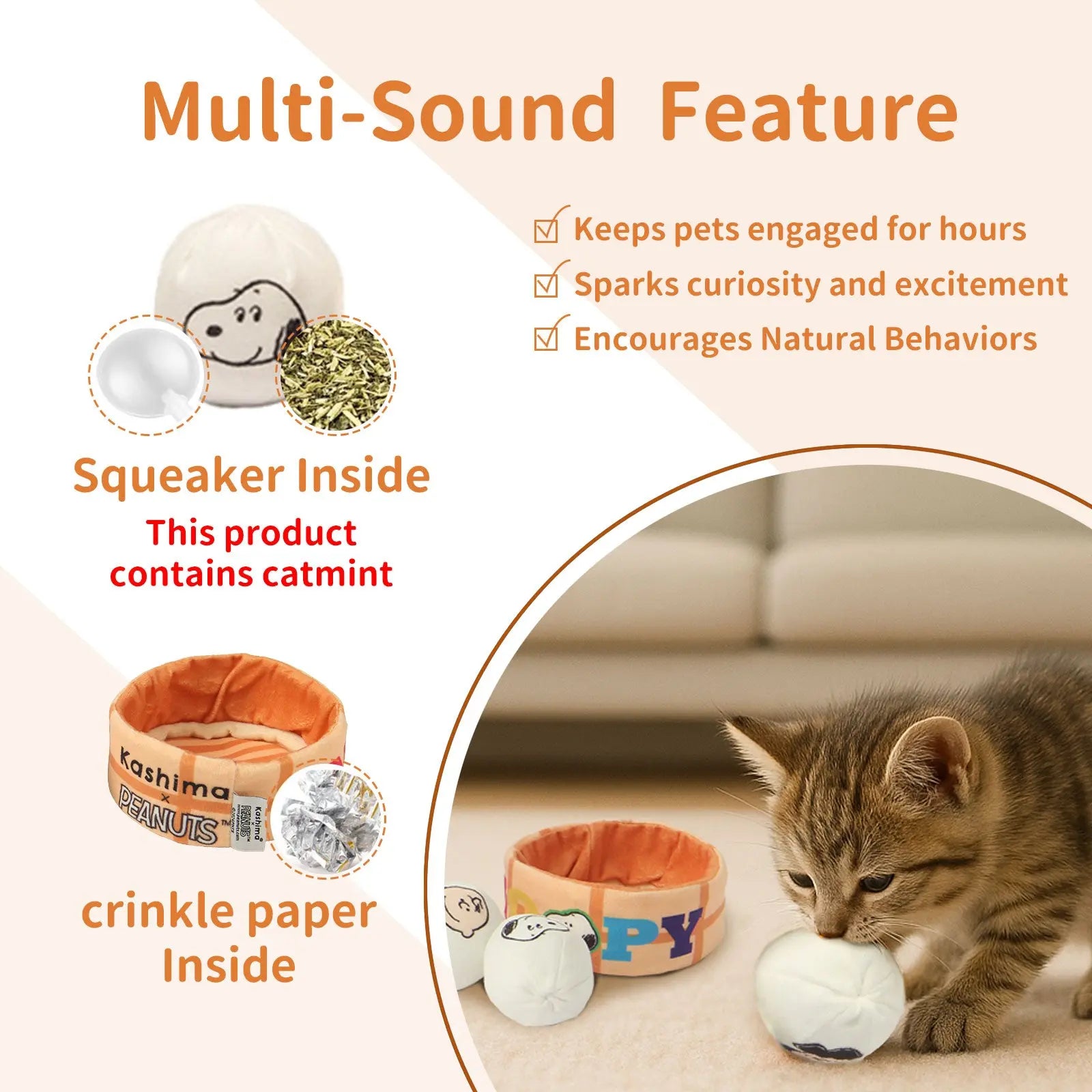 Kashima X Snoopy Bun Toy KashimaPet