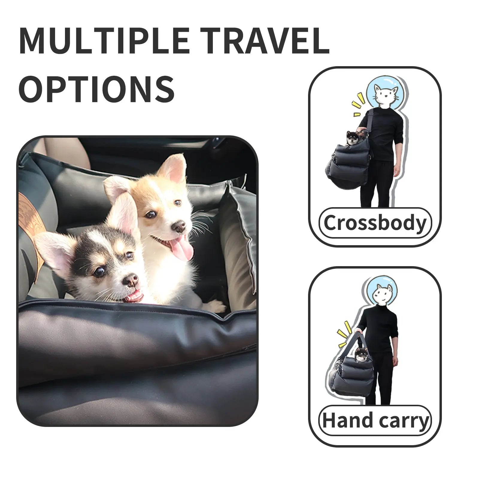 Kashima Ono PU Leather Pet Car Seat kashimashop