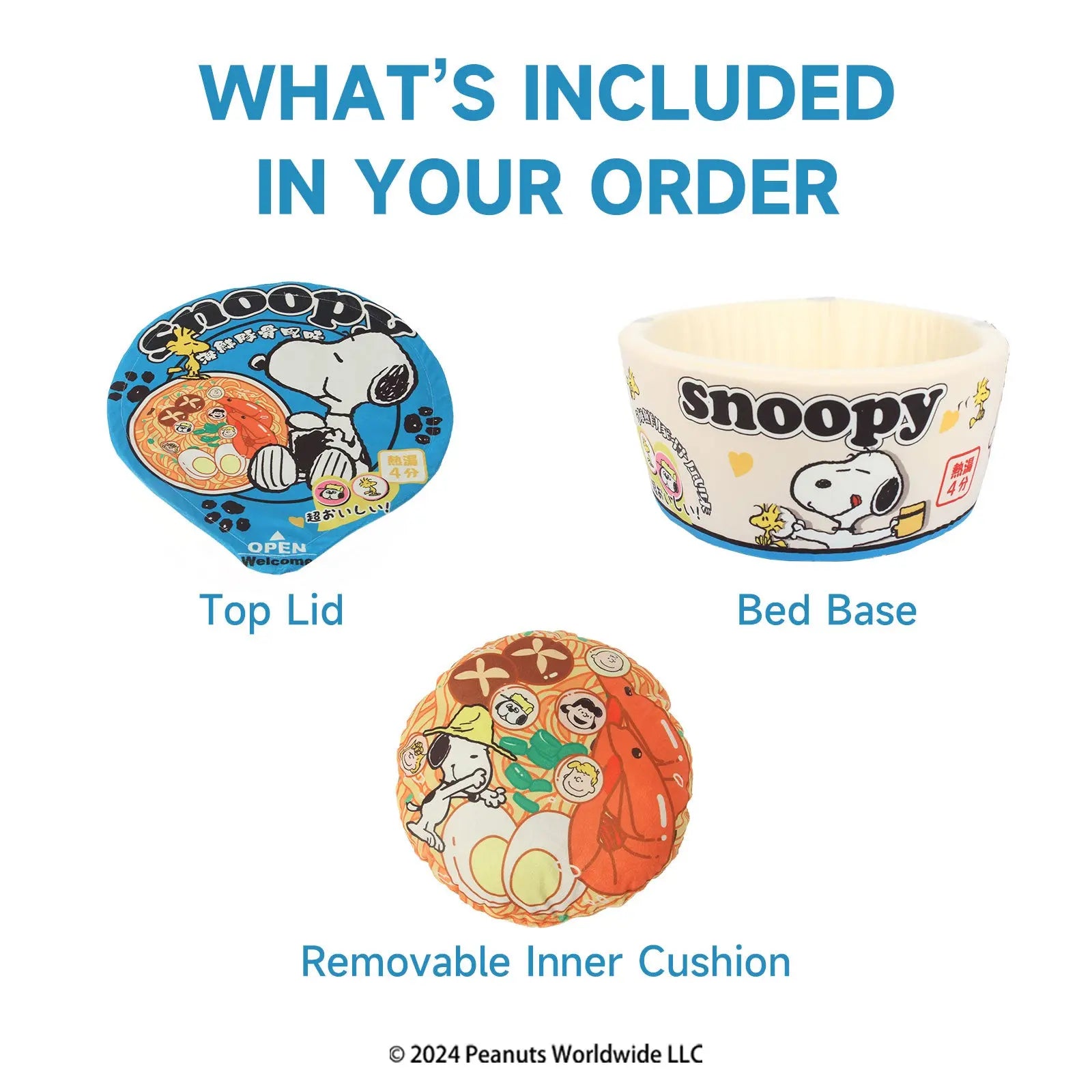 Kashima X Snoopy Red Tonkotsu Bubble Noodle Pet Bed KashimaPet