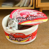 Kashima Strawberry Ice Cream Shaped Pet Bed kashimashop