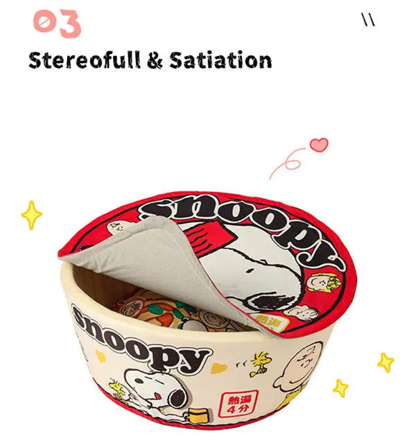 Kashima x Snoopy Blue Seafood Noodle Pet Bed KashimaPet
